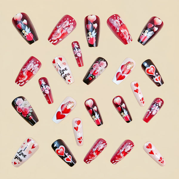 12 Sizes-24 Pcs Press On Nails Y880