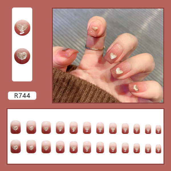 12 Sizes-24 Pcs Press On Nails R744