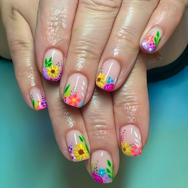 12 Sizes-24 Pcs Press On Nails Y1574