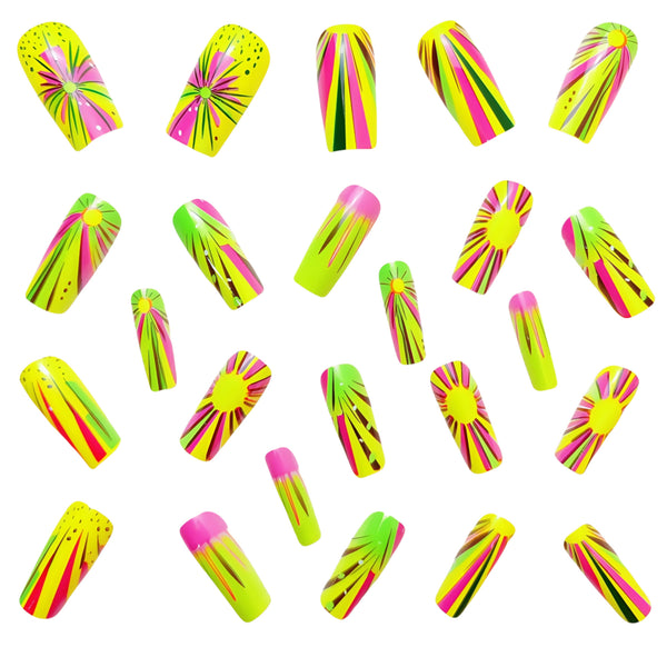 12 Sizes-24 Pcs Press On Nails Y559
