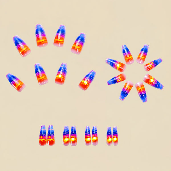 12 Sizes-24 Pcs Press On Nails Y740
