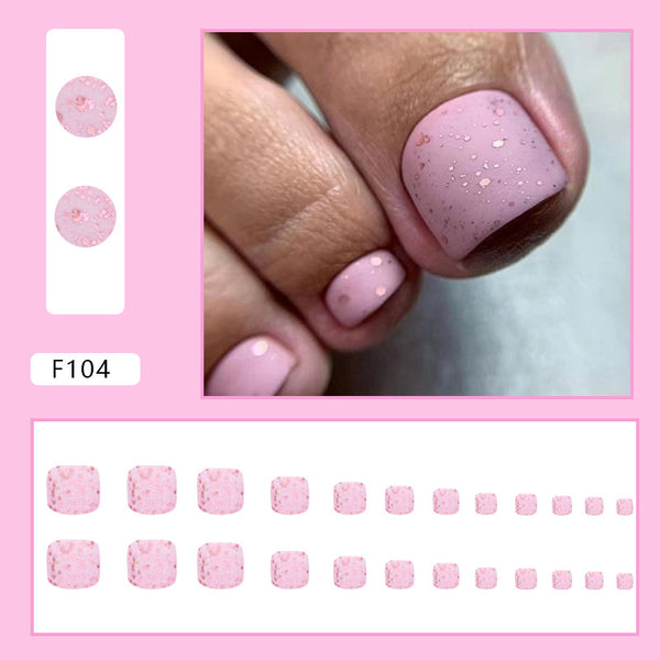 12 Sizes-24 Pcs Press On Nails F104