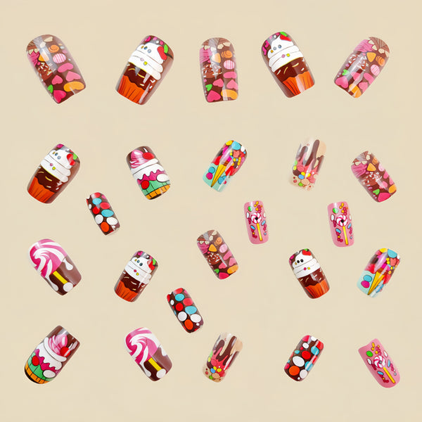 12 Sizes-24 Pcs Press On Nails Y559
