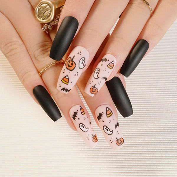 12 Sizes-24 Pcs Press On Nails JP1527