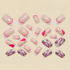 12 Sizes-24 Pcs Press On Nails Y1521