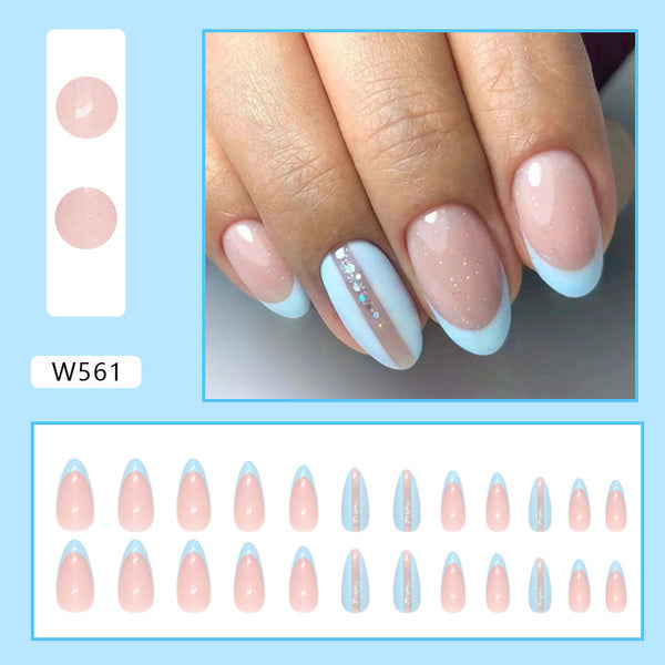 12 Sizes-24 Pcs Press On Nails W563