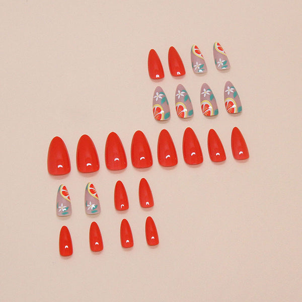 12 Sizes-24 Pcs Press On Nails W1665