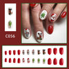 12 Sizes-24 Pcs Press On Nails C056
