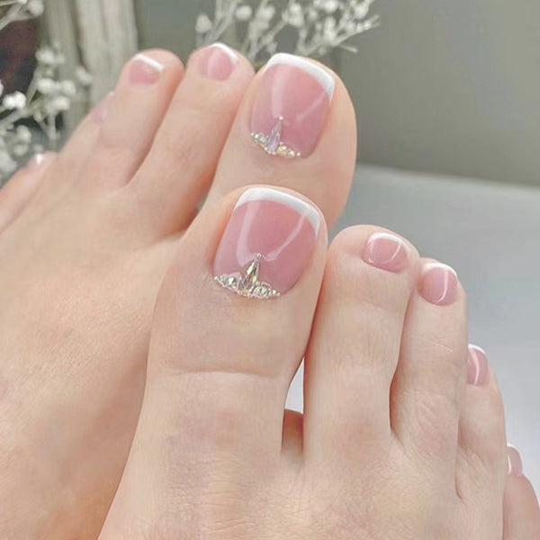 12 Sizes-24 Pcs Press On Nails F093