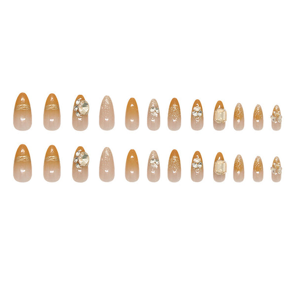 12 Sizes-24 Pcs Press On Nails Z1043