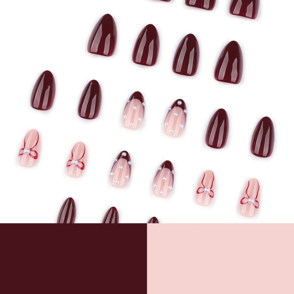 12 Sizes-24 Pcs Press On Nails JP4285