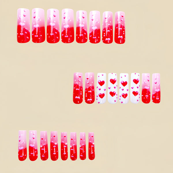 12 Sizes-24 Pcs Press On Nails Y475