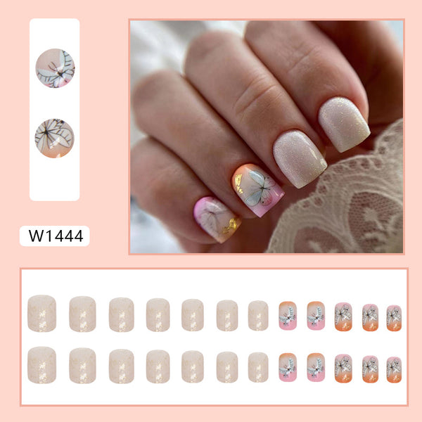12 Sizes-24 Pcs Press On Nails W1444