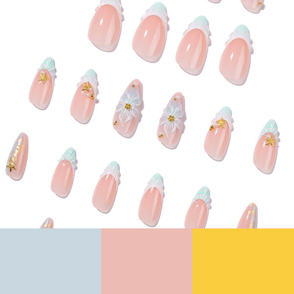12 Sizes-24 Pcs Press On Nails JP4404
