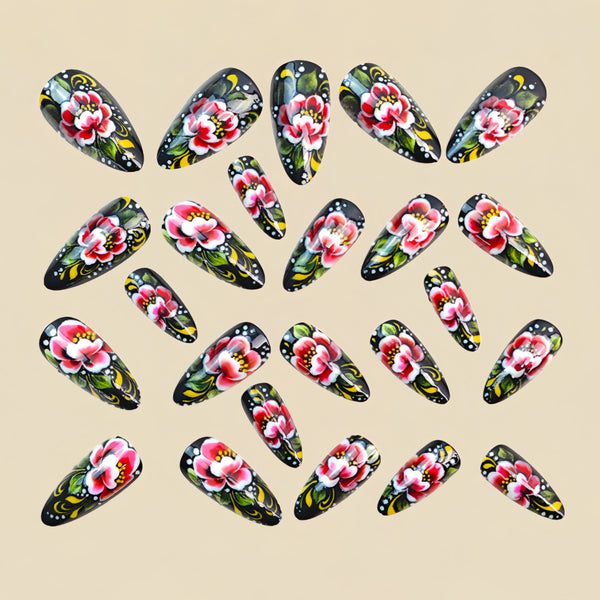 12 Sizes-24 Pcs Press On Nails Y1786