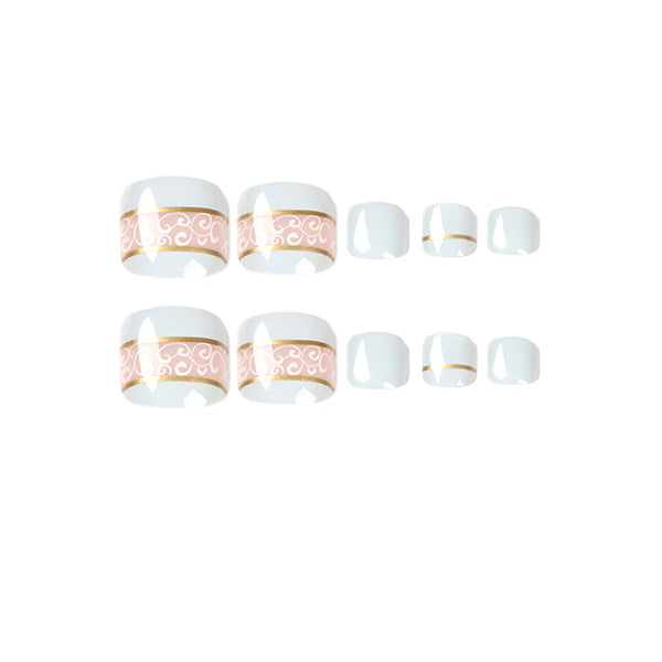 12 Sizes-24 Pcs Press On Nails JP1645