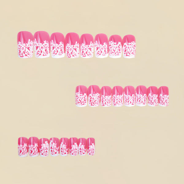 12 Sizes-24 Pcs Press On Nails Y1554