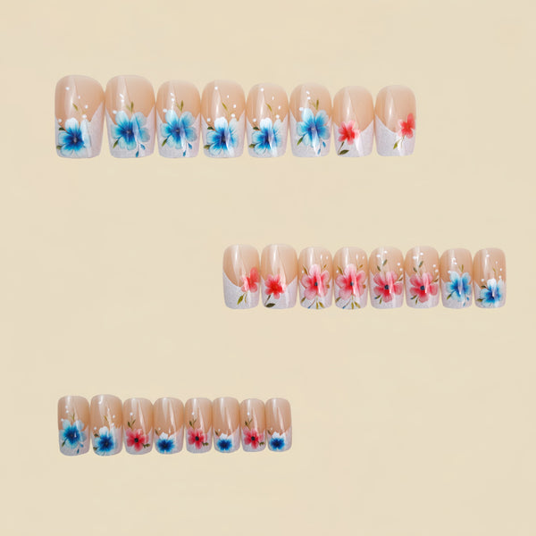 12 Sizes-24 Pcs Press On Nails Y1512