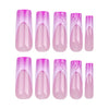 French Glossy Long Pink Square Press on Nails