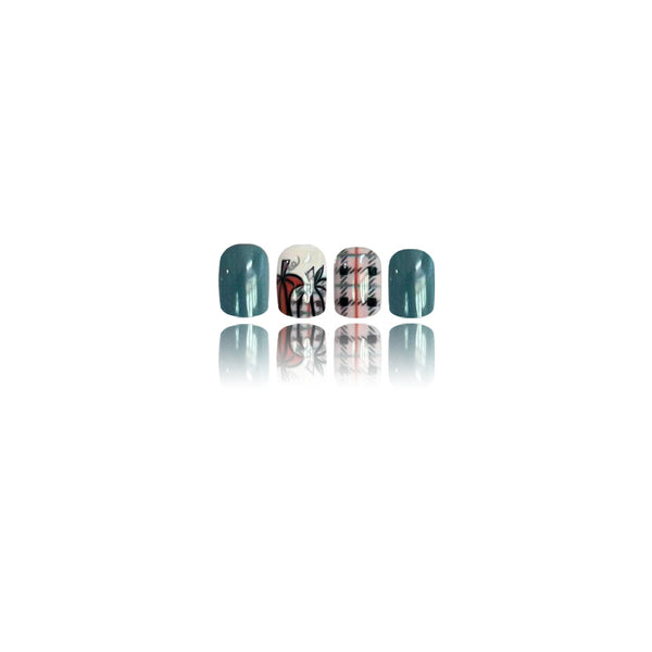 12 Sizes-24 Pcs Press On Nails JB1296