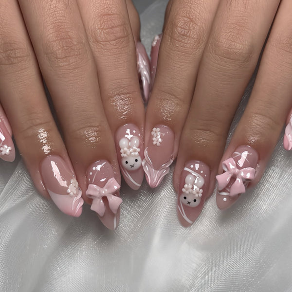 12 Sizes-24 Pcs Press On Nails JP4013