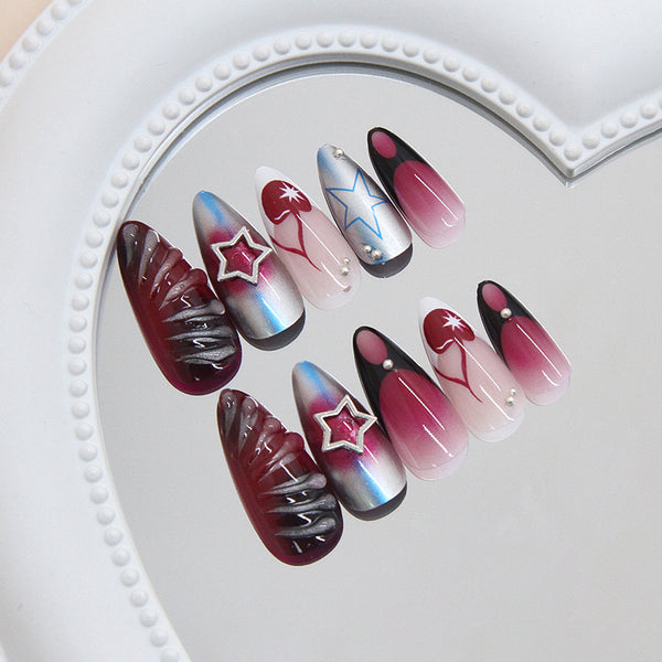12 Sizes-24 Pcs Press On Nails Z1108
