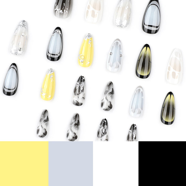 12 Sizes-24 Pcs Press On Nails JP3845