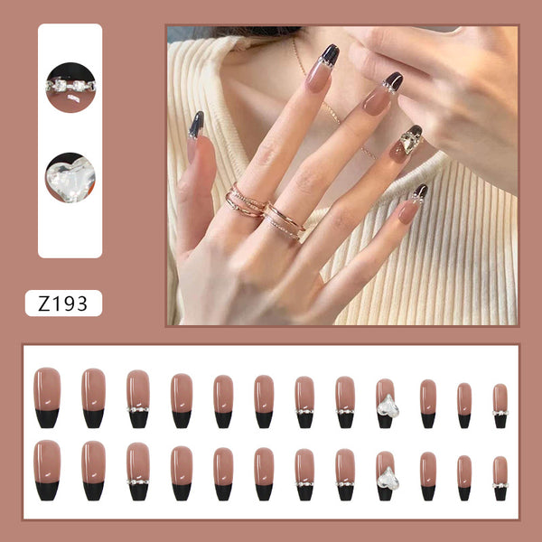 12 Sizes-24 Pcs Press On Nails Z193