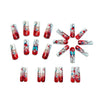 12 Sizes-24 Pcs Press On Nails Y1516