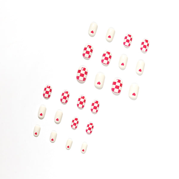 12 Sizes-24 Pcs Press On Nails JP1374