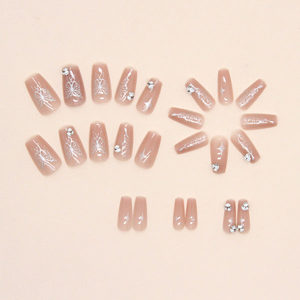 12 Sizes-24 Pcs Press On Nails Z642