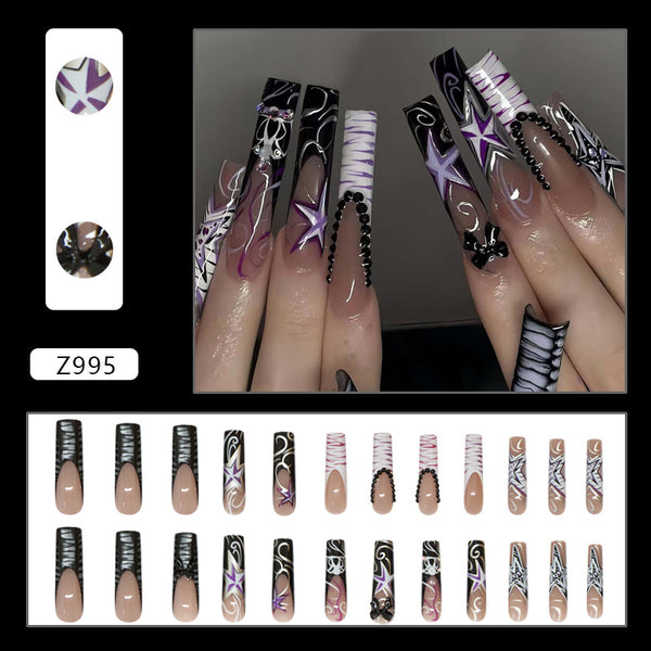 12 Sizes-24 Pcs Press On Nails Z995
