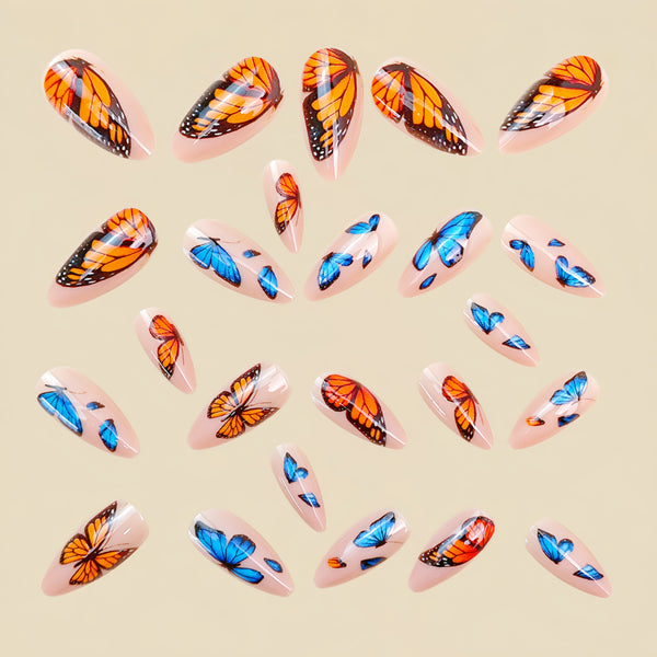 12 Sizes-24 Pcs Press On Nails Y1960