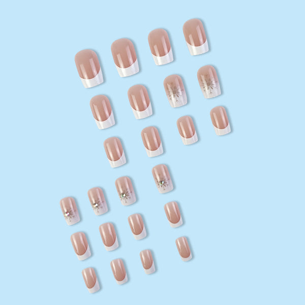 12 Sizes-24 Pcs Press On Nails DZ162