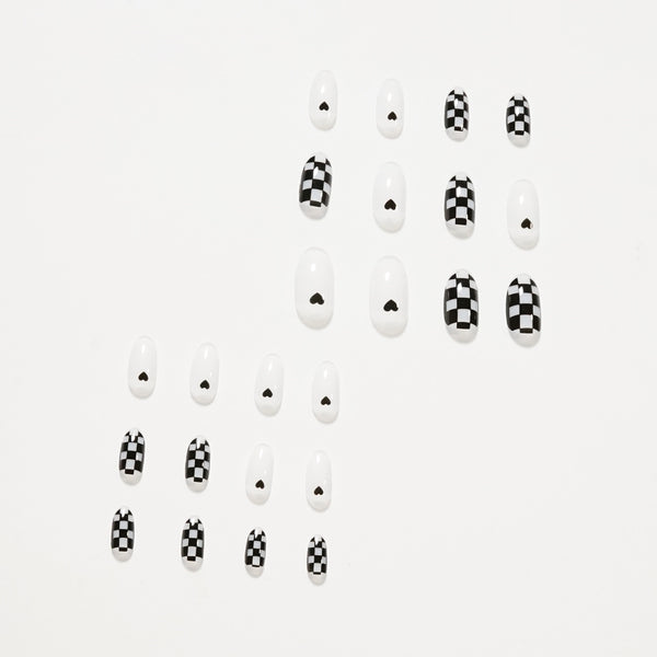 12 Sizes-24 Pcs Press On Nails JP1362