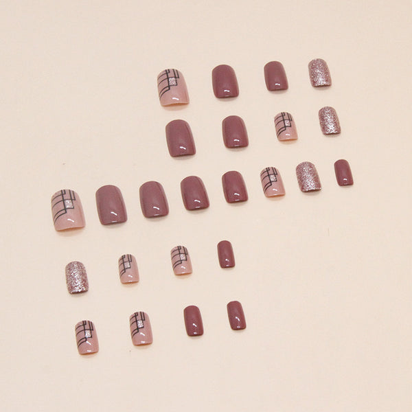 12 Sizes-24 Pcs Press On Nails W1504