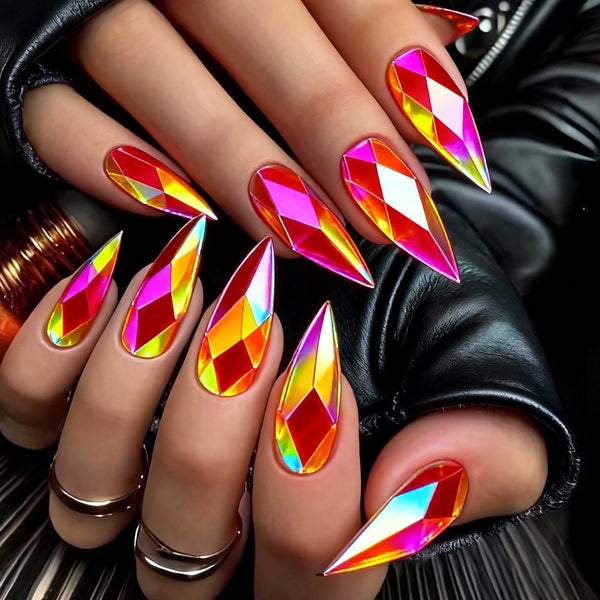 12 Sizes-24 Pcs Press On Nails Y1609