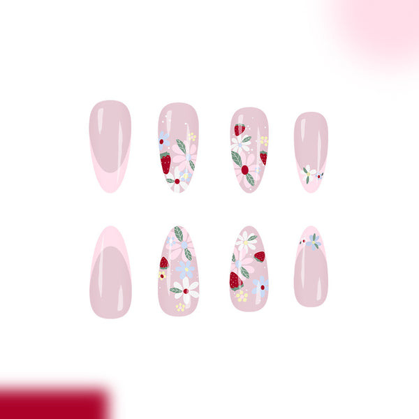 12 Sizes-24 Pcs Press On Nails C1609