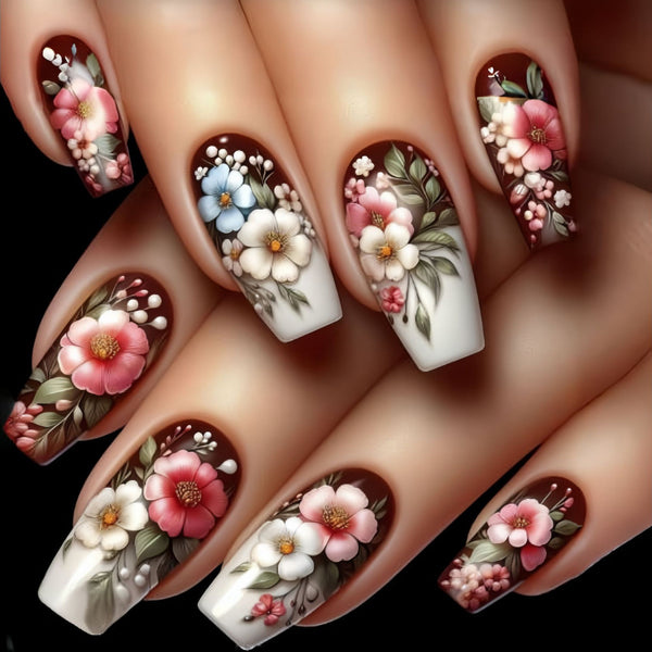 12 Sizes-24 Pcs Press On Nails Y833