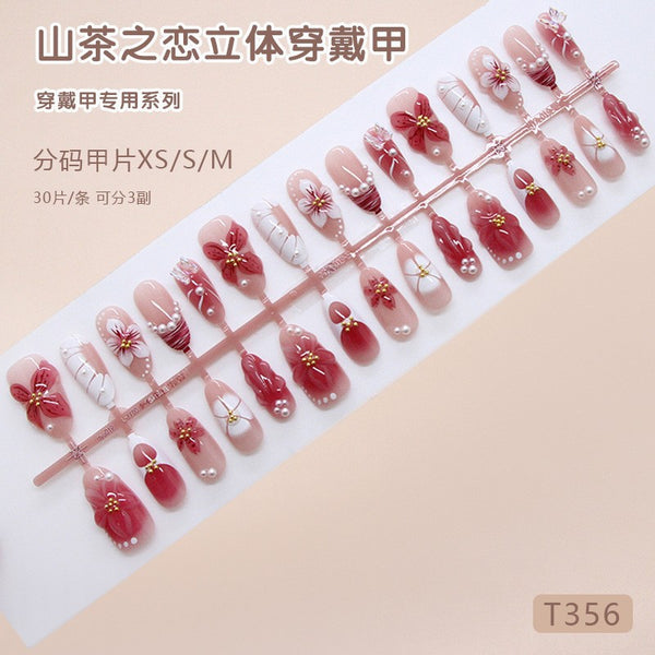 12 Sizes-24 Pcs Press On Nails T332