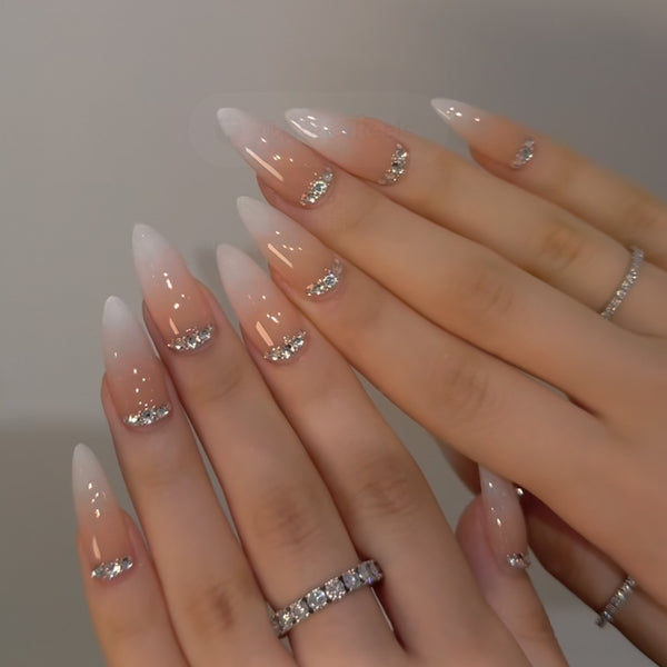 12 Sizes-24 Pcs Press On Nails BZ1417