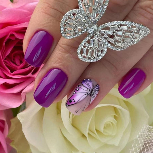 12 Sizes-24 Pcs Press On Nails W481
