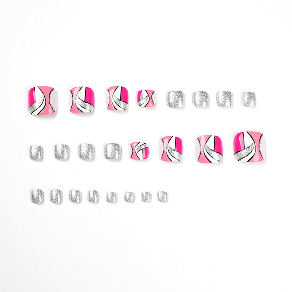 12 Sizes-24 Pcs Press On Nails JP1632