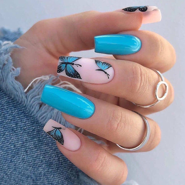12 Sizes-24 Pcs Press On Nails JP1430