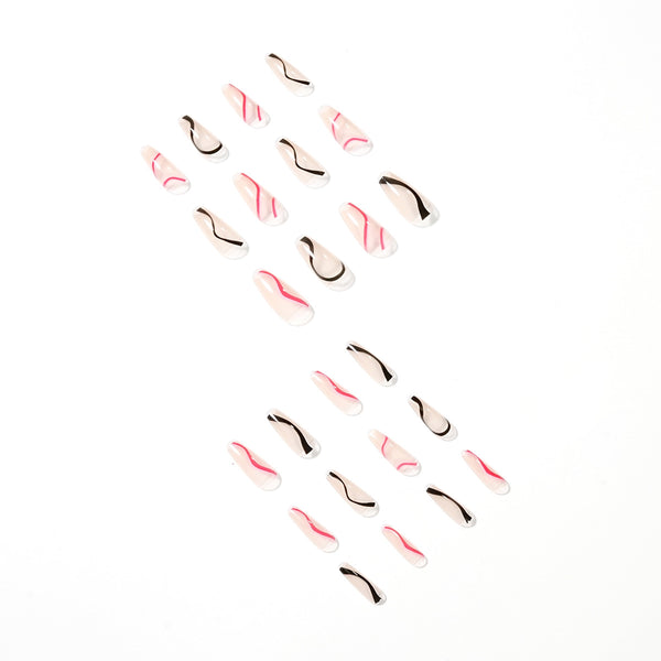 12 Sizes-24 Pcs Press On Nails JP1379