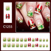 12 Sizes-24 Pcs Press On Nails C1255