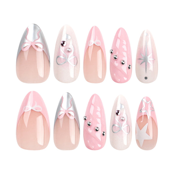 12 Sizes-24 Pcs Press On Nails JP3038