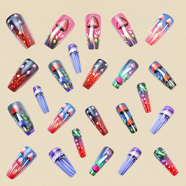 12 Sizes-24 Pcs Press On Nails Y736