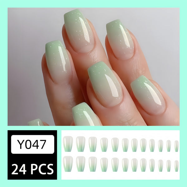 12 Sizes-24 Pcs Press On Nails Y047