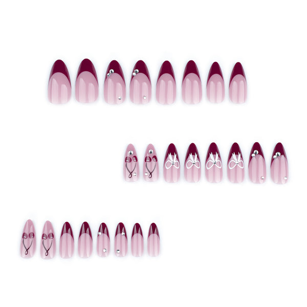 12 Sizes-24 Pcs Press On Nails JP3733